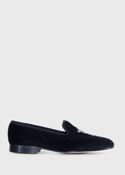 Travis Velvet Lion Slip-on Black - Paul Stuart