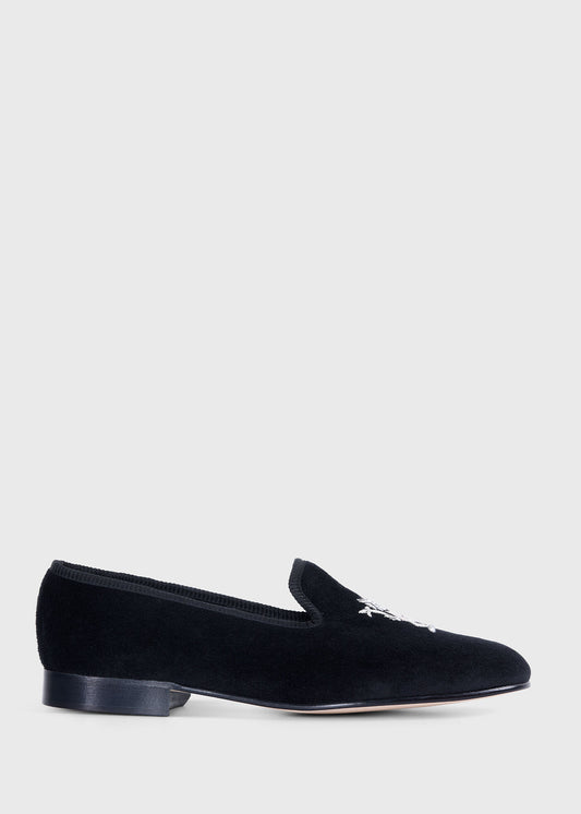 Travis Velvet Lion Slip-on Black - Paul Stuart