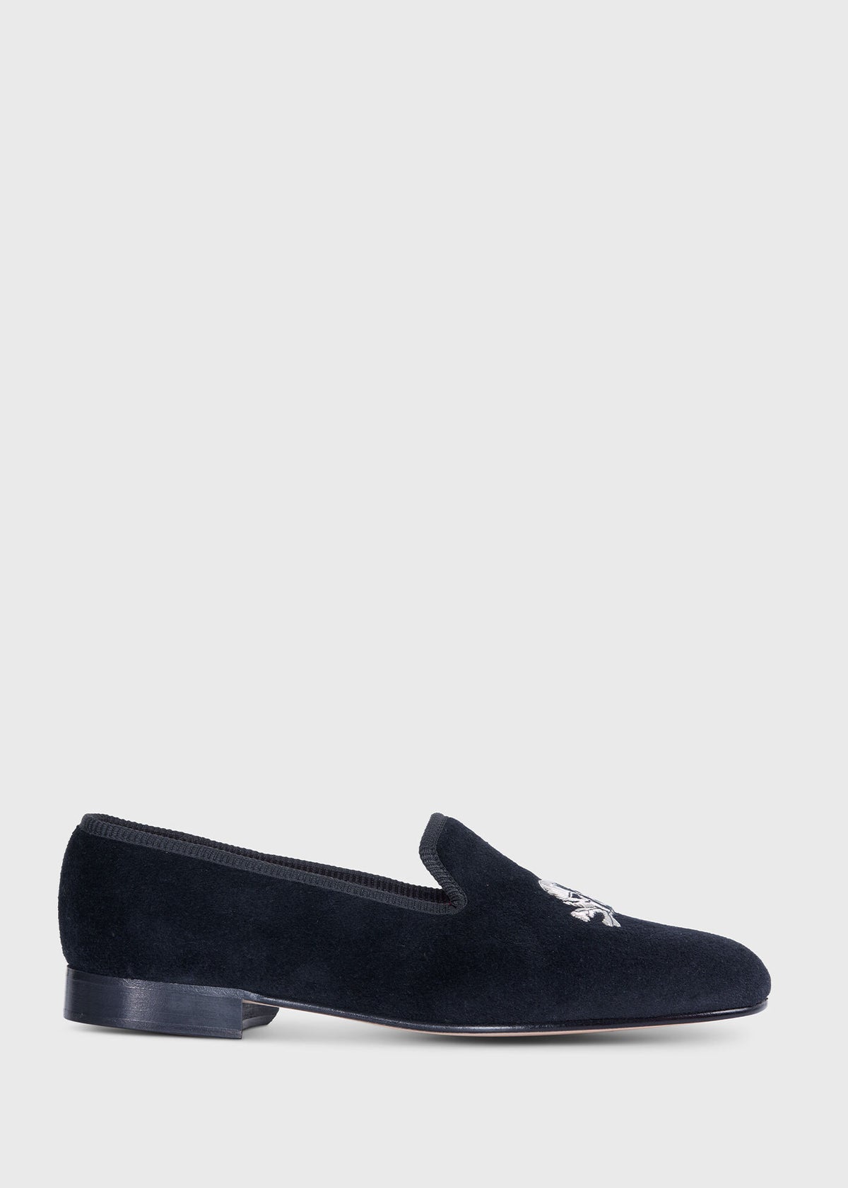 Tyler Velvet Skull Slip-on Black - Paul Stuart