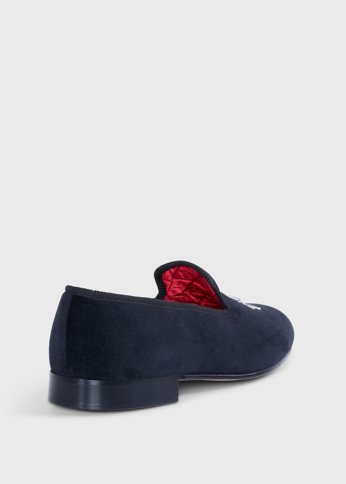 Tyler Velvet Skull Slip-on Black - Paul Stuart