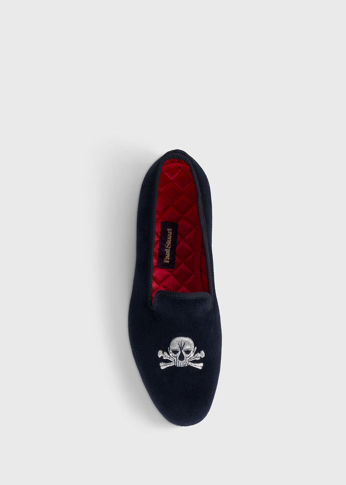 Tyler Velvet Skull Slip-on Black - Paul Stuart