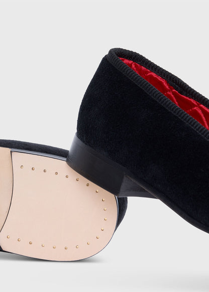 Tyler Velvet Skull Slip-on Black - Paul Stuart