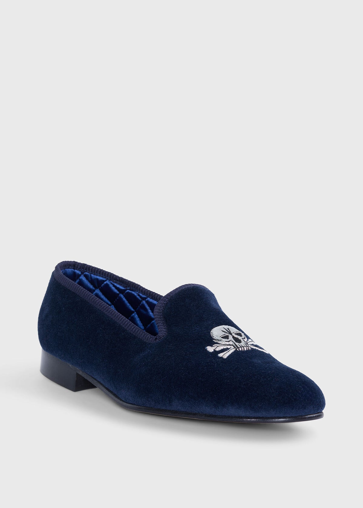 Tyler Velvet Skull Slip-on Black - Paul Stuart