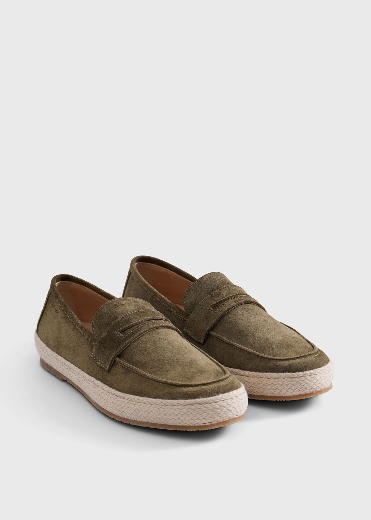 LLoyd Suede Penny Loafer Espadrille Light Blue/Aqua - Paul Stuart