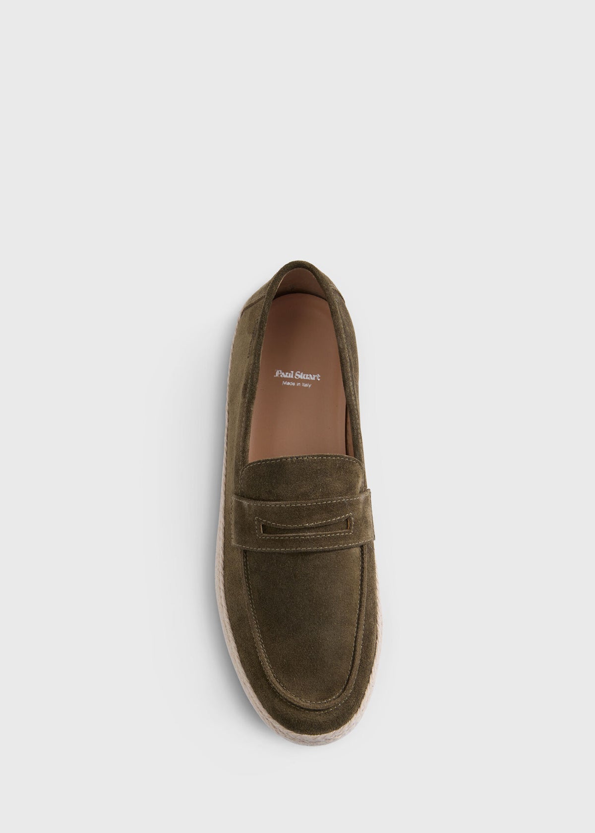 LLoyd Suede Penny Loafer Espadrille Light Blue/Aqua - Paul Stuart