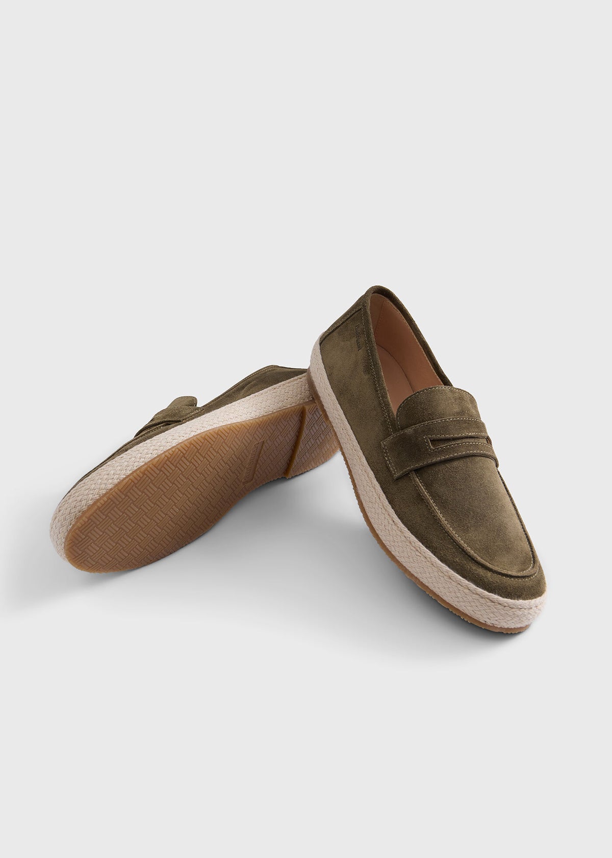 LLoyd Suede Penny Loafer Espadrille Light Blue/Aqua - Paul Stuart