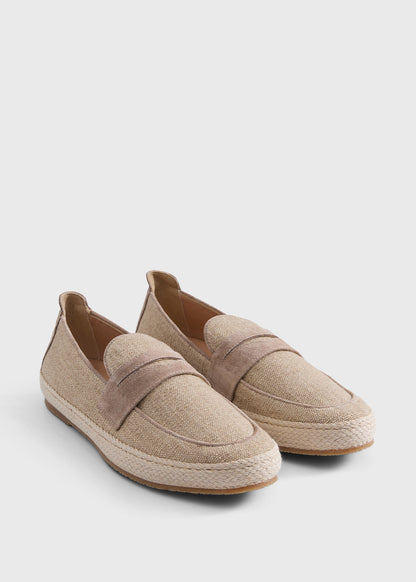 Lance Espadrille Penny Loafer Beige - Paul Stuart
