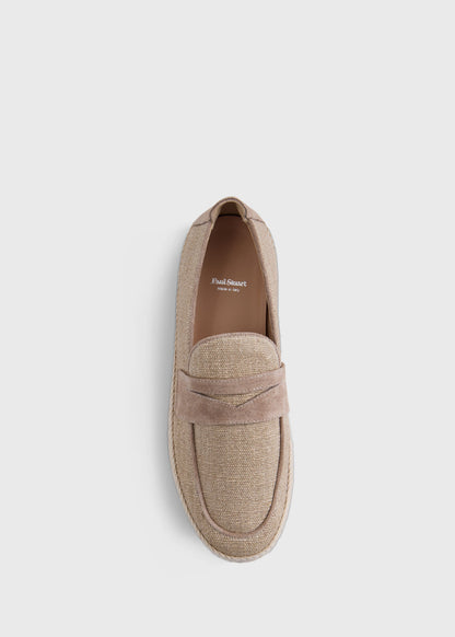 Lance Espadrille Penny Loafer Beige - Paul Stuart