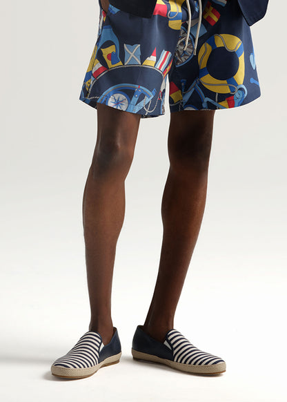 Leonida Striped Espadrille Blue - Paul Stuart