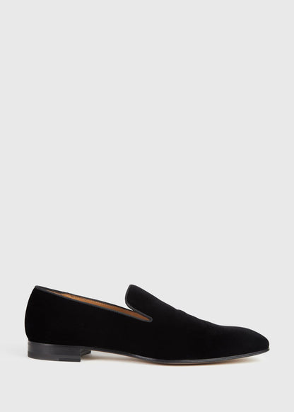 Harrier Formal Slip-On Velvet Black - Paul Stuart
