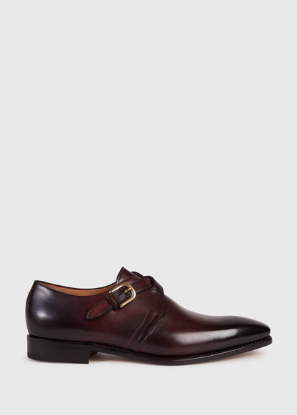 Galante Double Cross Monk Strap Black Calf - Paul Stuart