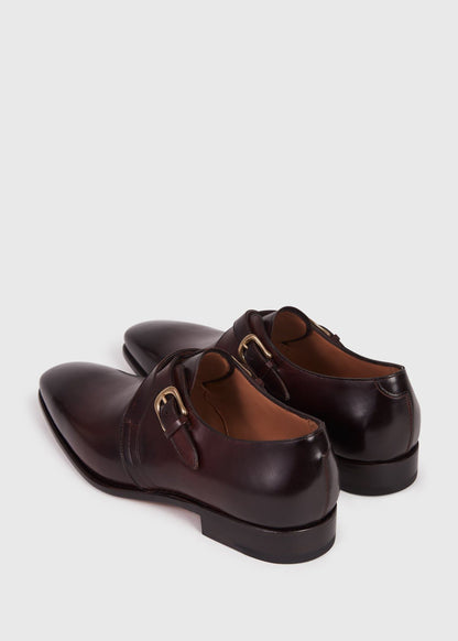 Galante Double Cross Monk Strap Black Calf - Paul Stuart
