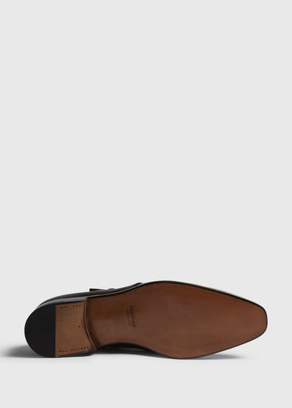 Galante Double Cross Monk Strap Black Calf - Paul Stuart