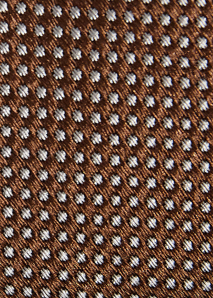 Woven Silk Micro Dot Tie Black - Paul Stuart