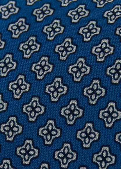 Geometric Clover Silk Tie Magenta - Paul Stuart