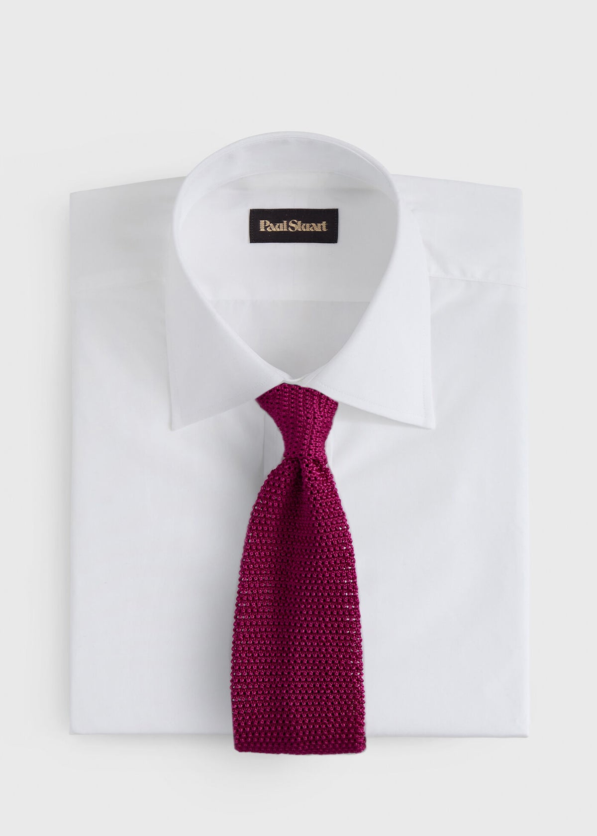 Silk Knit Tie Powder Blue - Paul Stuart