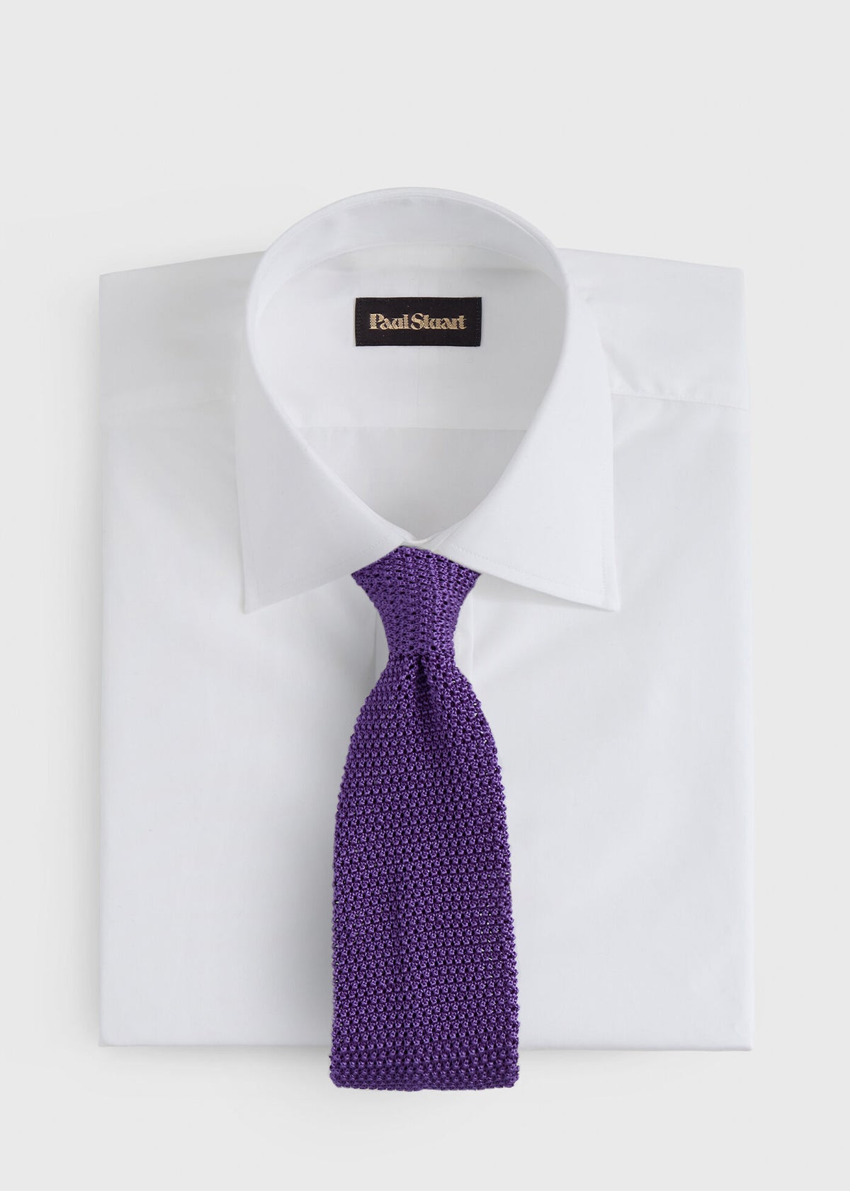 Silk Knit Tie Powder Blue - Paul Stuart