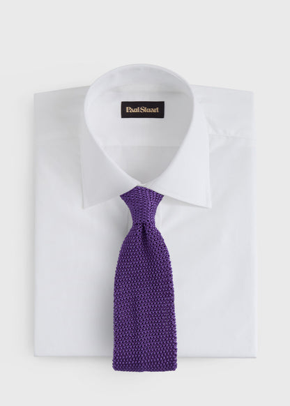 Silk Knit Tie Powder Blue - Paul Stuart