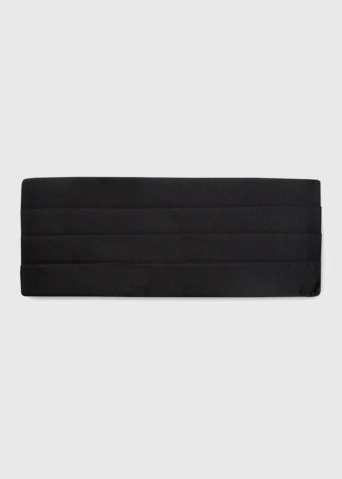 Men's Silk Satin Cummerbund in Black - Paul Stuart Black - Paul Stuart