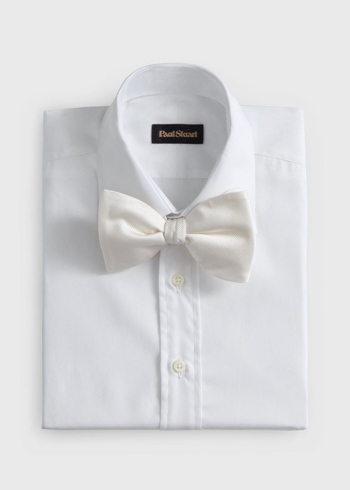 Woven Silk Grosgrain Bow Tie Black, unselectable - Paul Stuart