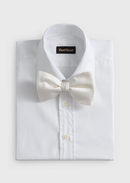 Woven Silk Grosgrain Bow Tie Black, unselectable - Paul Stuart