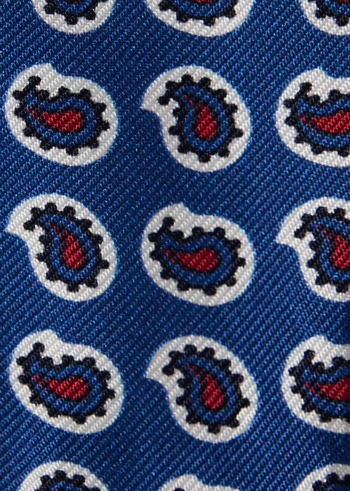 Silk Printed Pine Bow Tie Blue - Paul Stuart