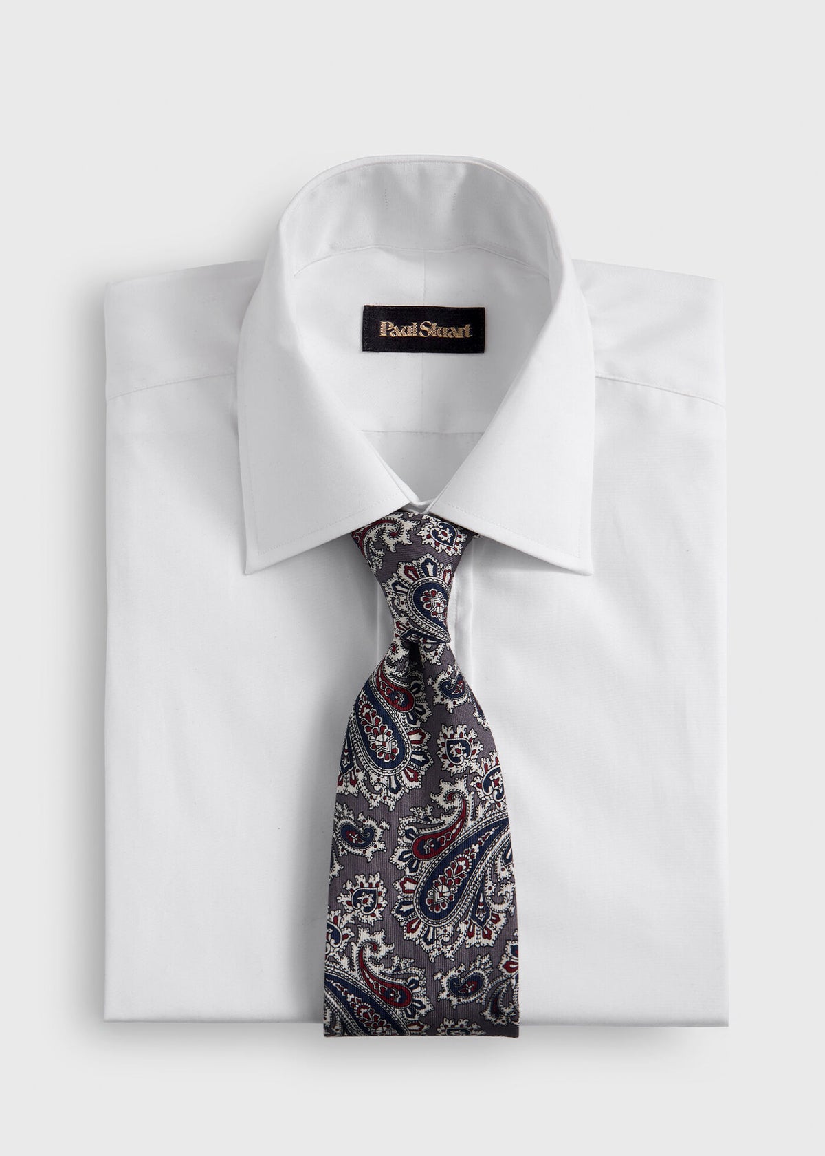 Silk Ornamental Paisley Tie Blue - Paul Stuart
