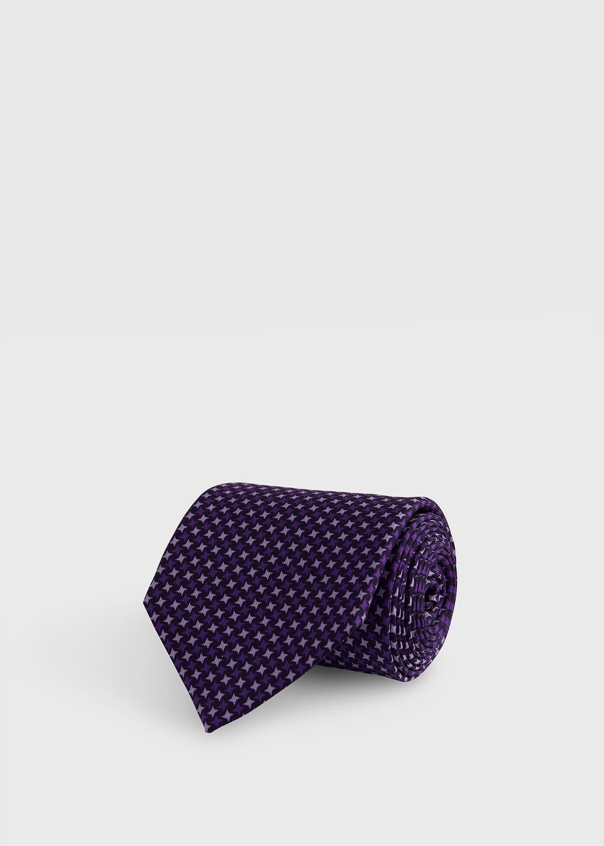 Silk Micro Star Tie Navy - Paul Stuart