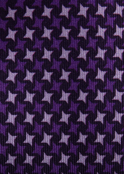 Silk Micro Star Tie Navy - Paul Stuart