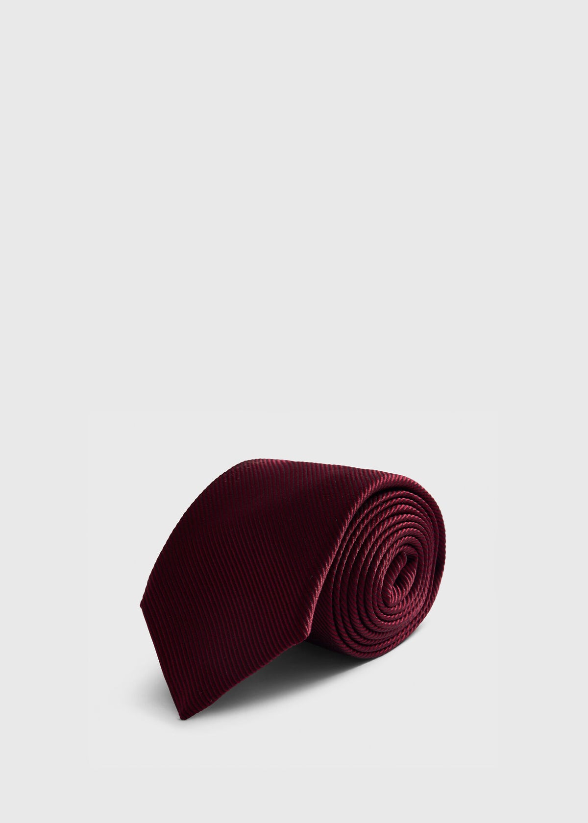 Solid Mogador Silk & Cotton Tie Black - Paul Stuart