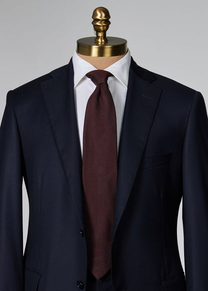 Solid Silk Garza Tie Black - Paul Stuart
