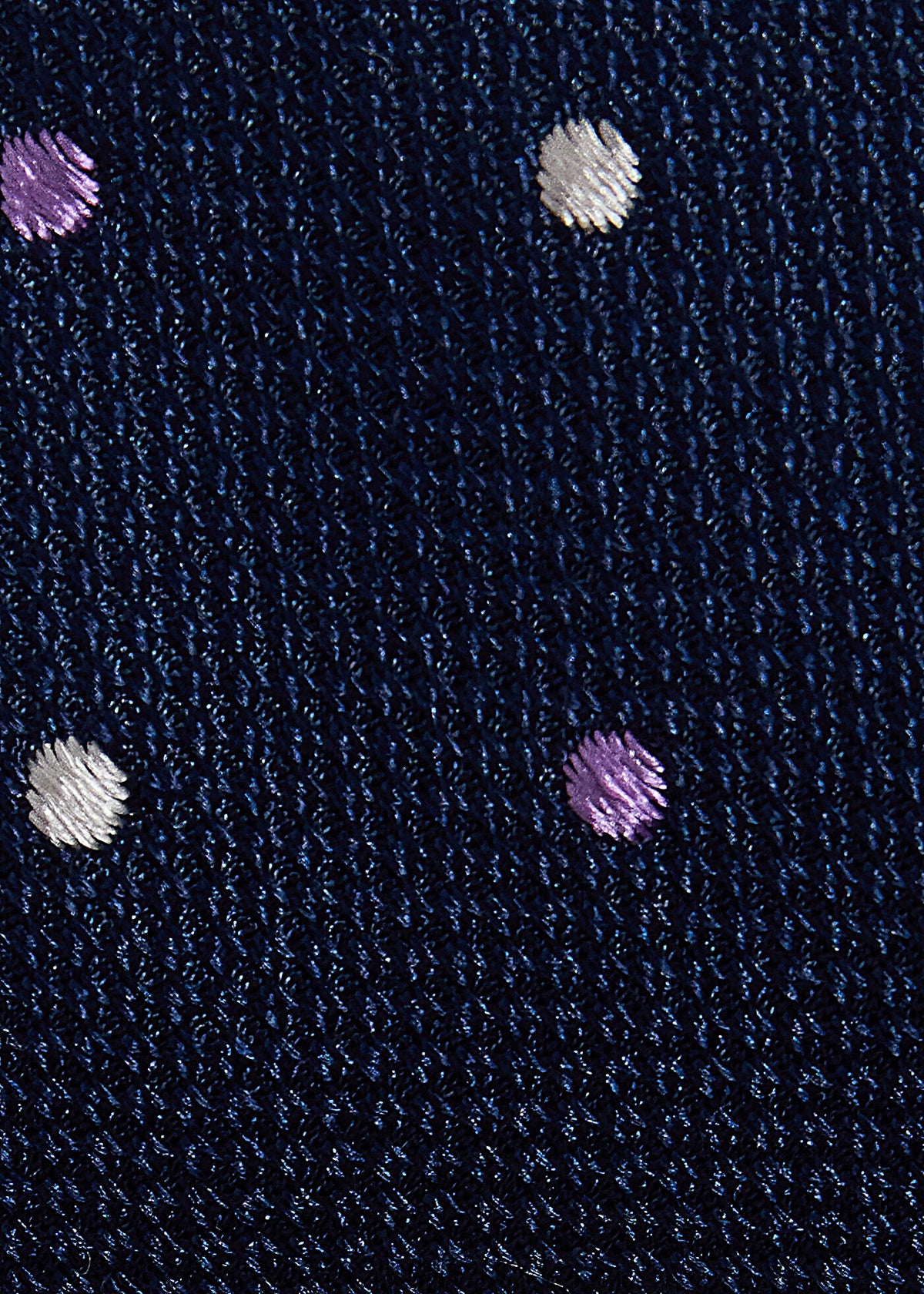 Woven Silk Dot Tie Navy/Lilac - Paul Stuart