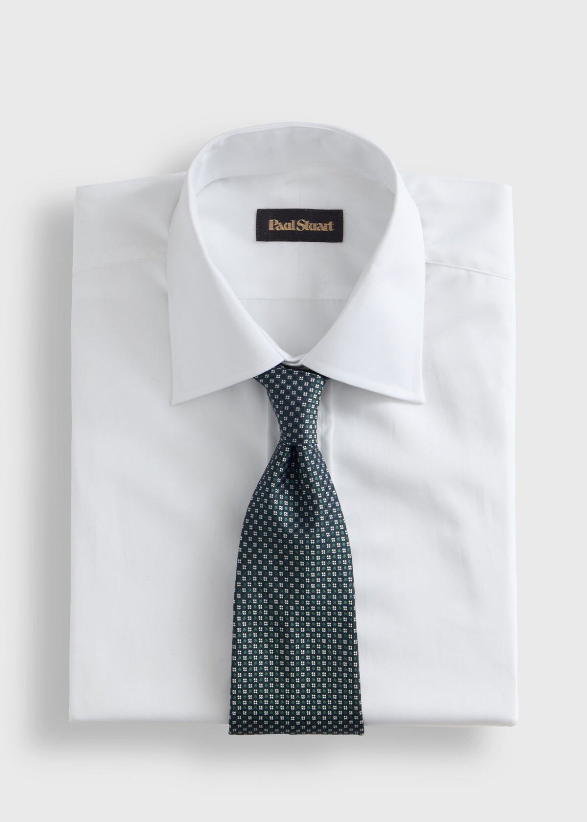 Woven Silk Micro Jacquard Tie Green - Paul Stuart