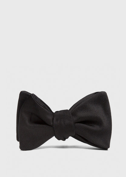 Black Formal Satin Bow Tie Black - Paul Stuart