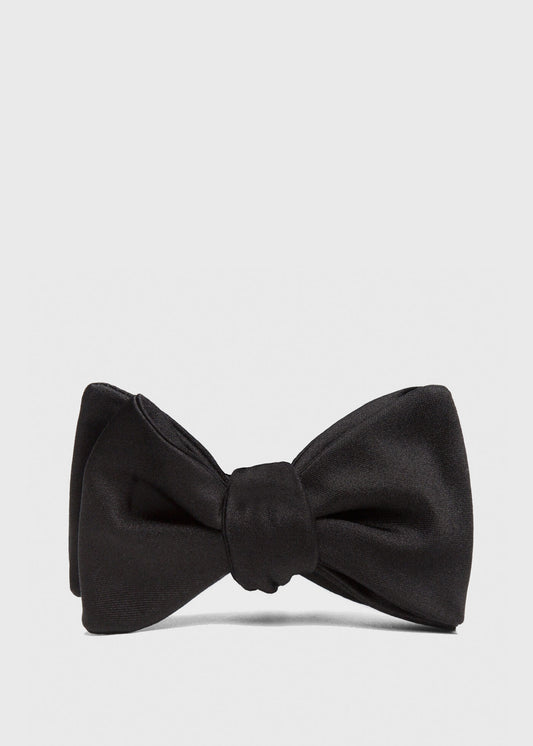 Black Formal Satin Bow Tie Black - Paul Stuart