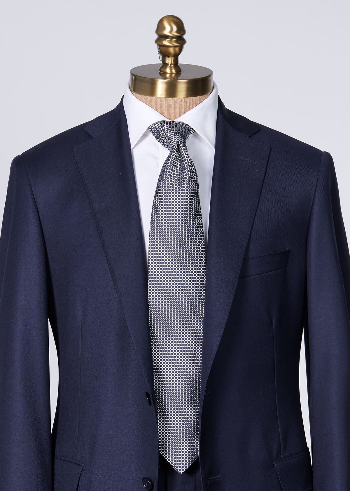 Silk Jacquard Deco Rings Tie Burgundy, unselectable - Paul Stuart