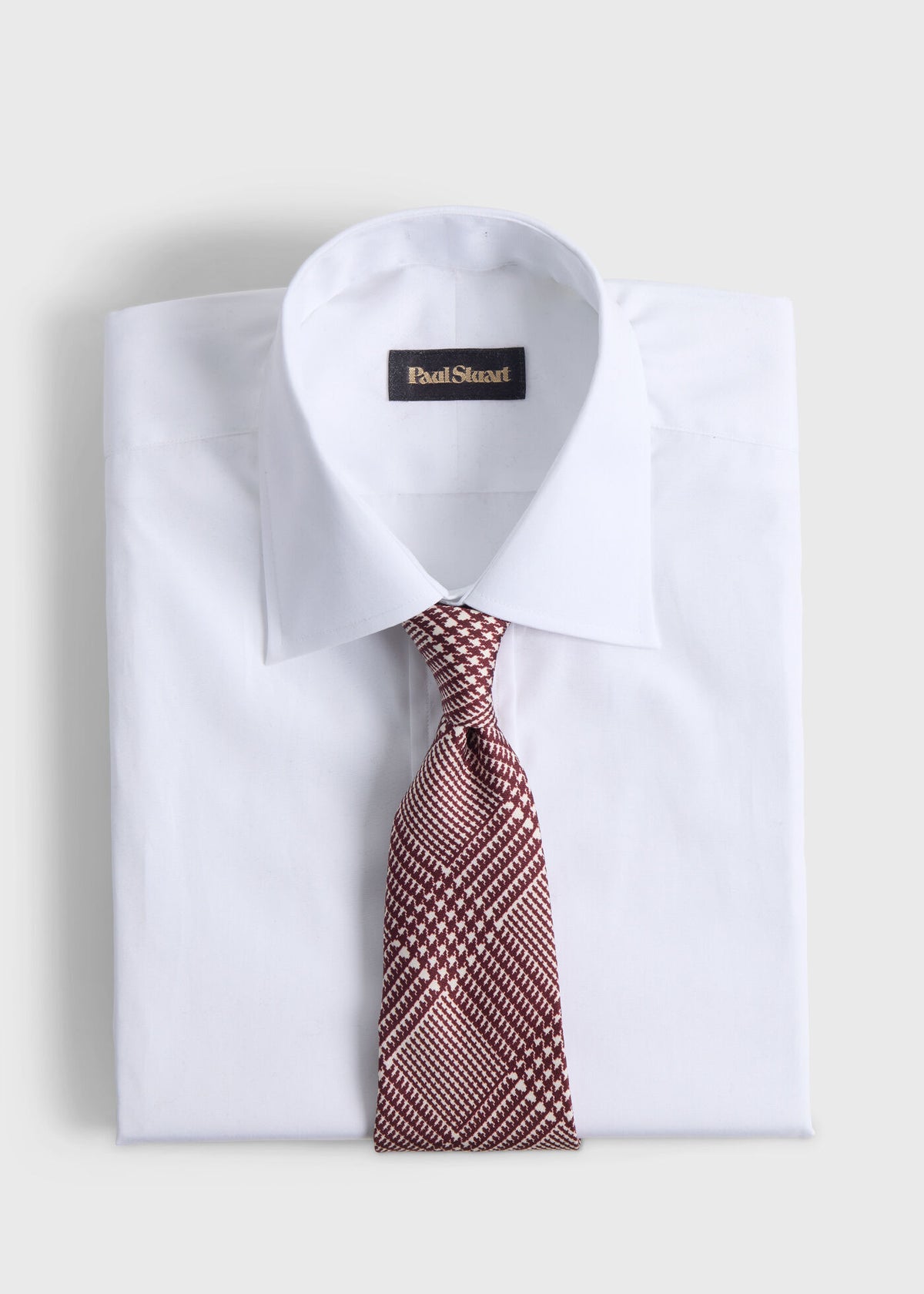 Printed Silk Glenn Plaid Tie Berry, unselectable - Paul Stuart