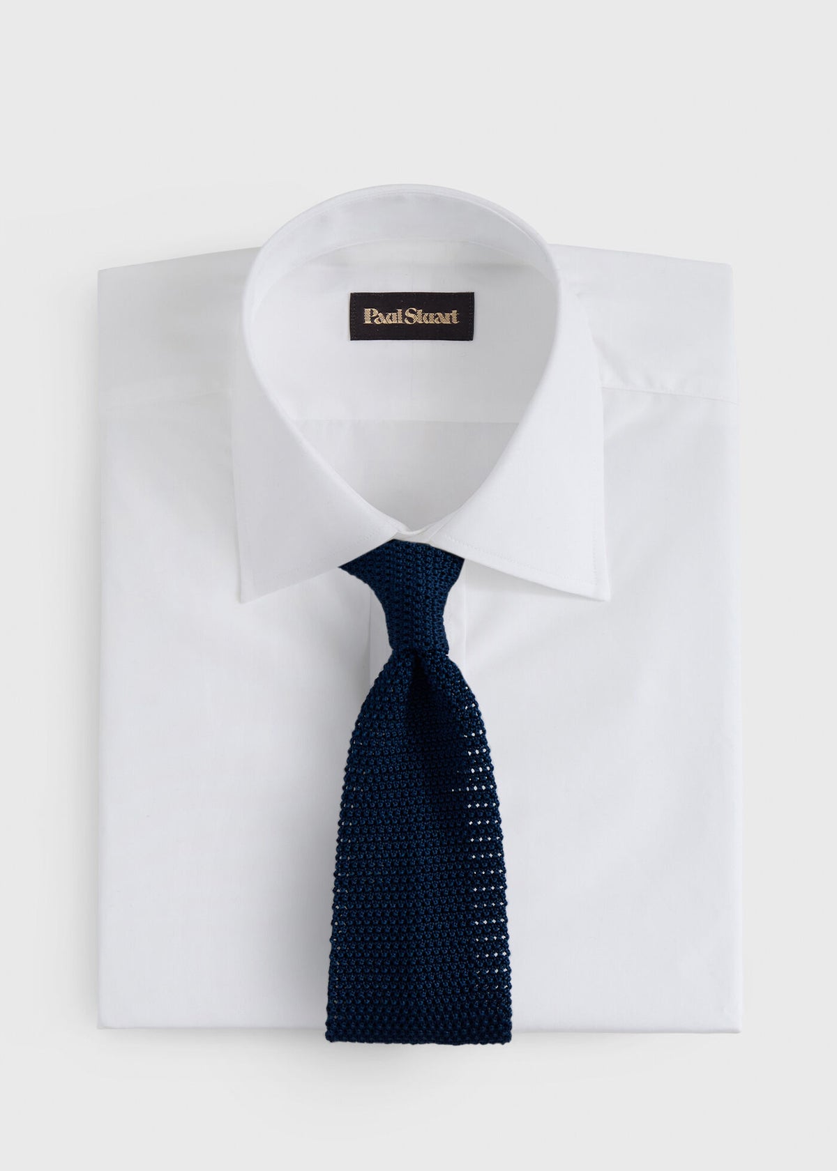 Silk Knit Tie Powder Blue - Paul Stuart