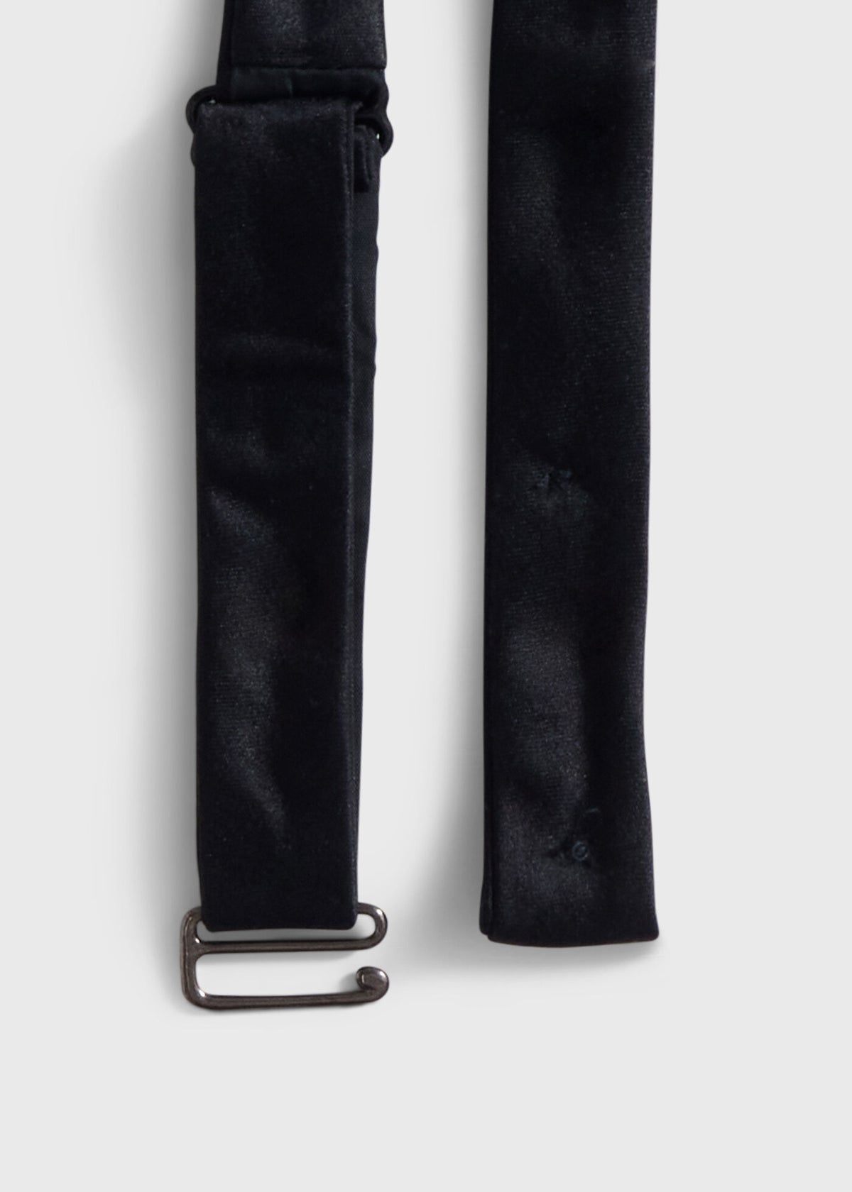 Banded Satin Formal Bow Tie Black - Paul Stuart