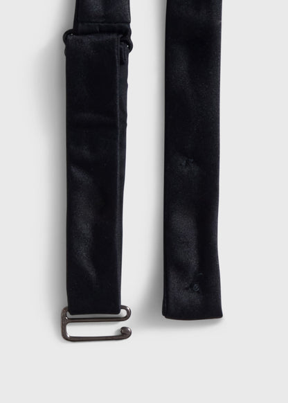 Banded Satin Formal Bow Tie Black - Paul Stuart