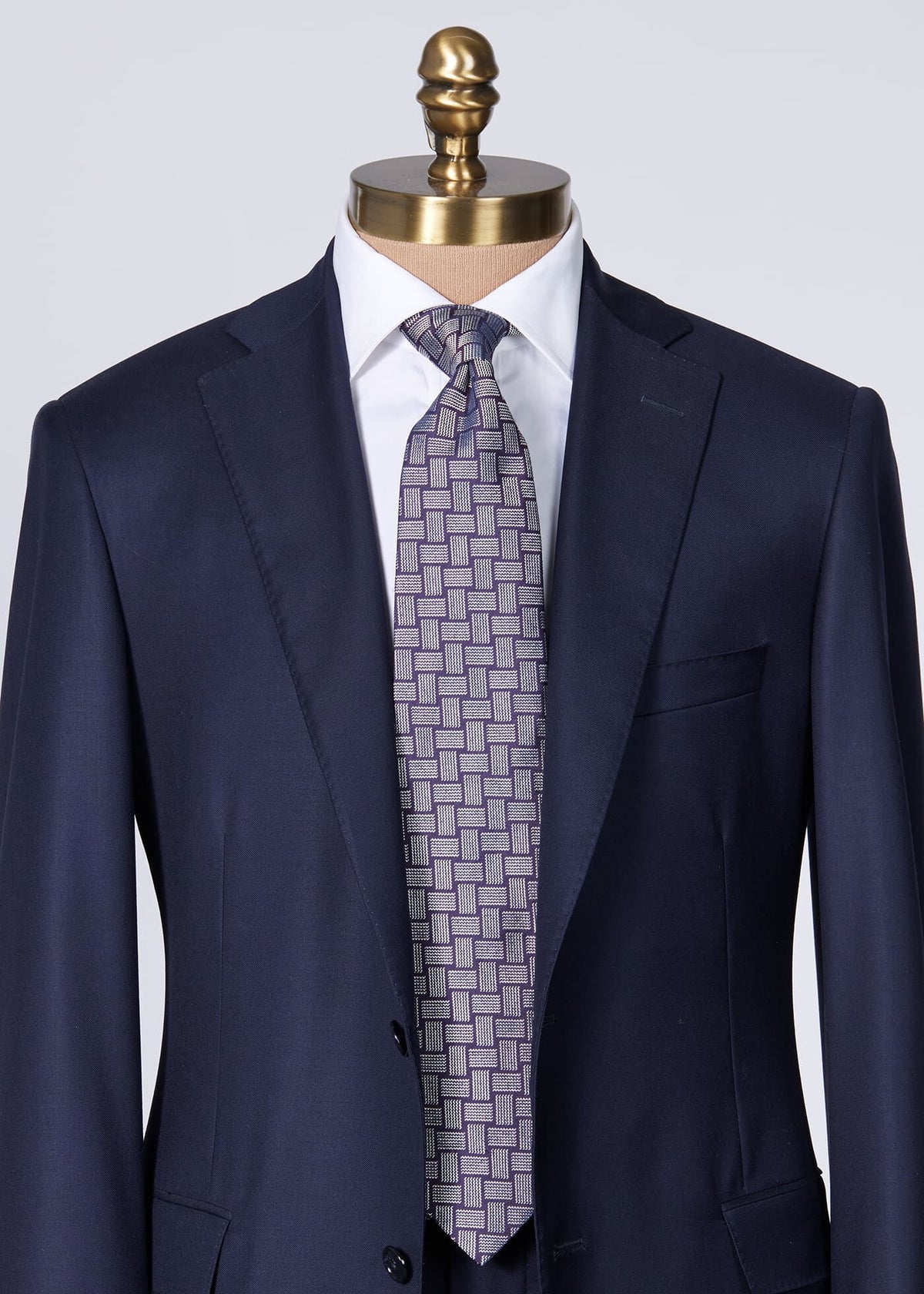 Woven Silk Deco Tie Burgundy, unselectable - Paul Stuart