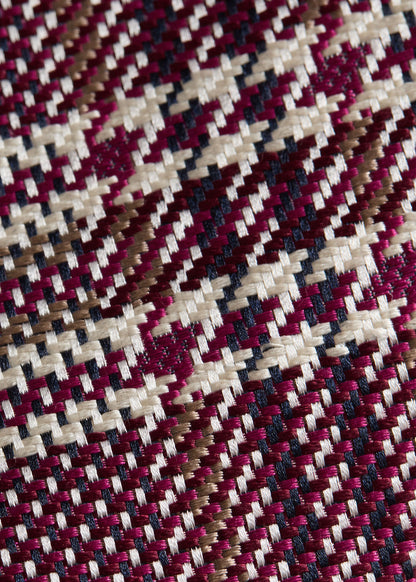Woven Silk Large Plaid Tie Berry - Paul Stuart