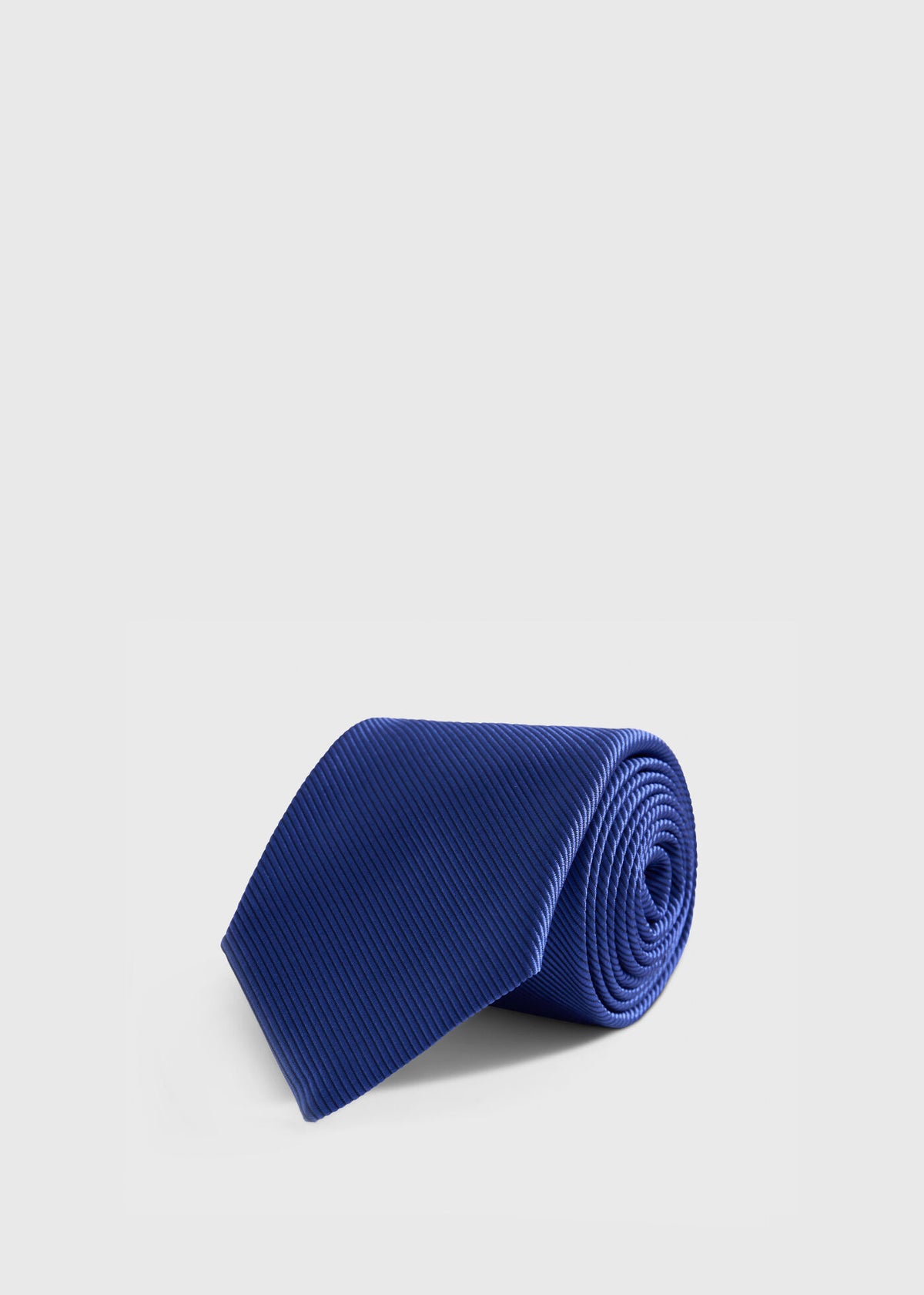 Solid Mogador Silk & Cotton Tie Black - Paul Stuart