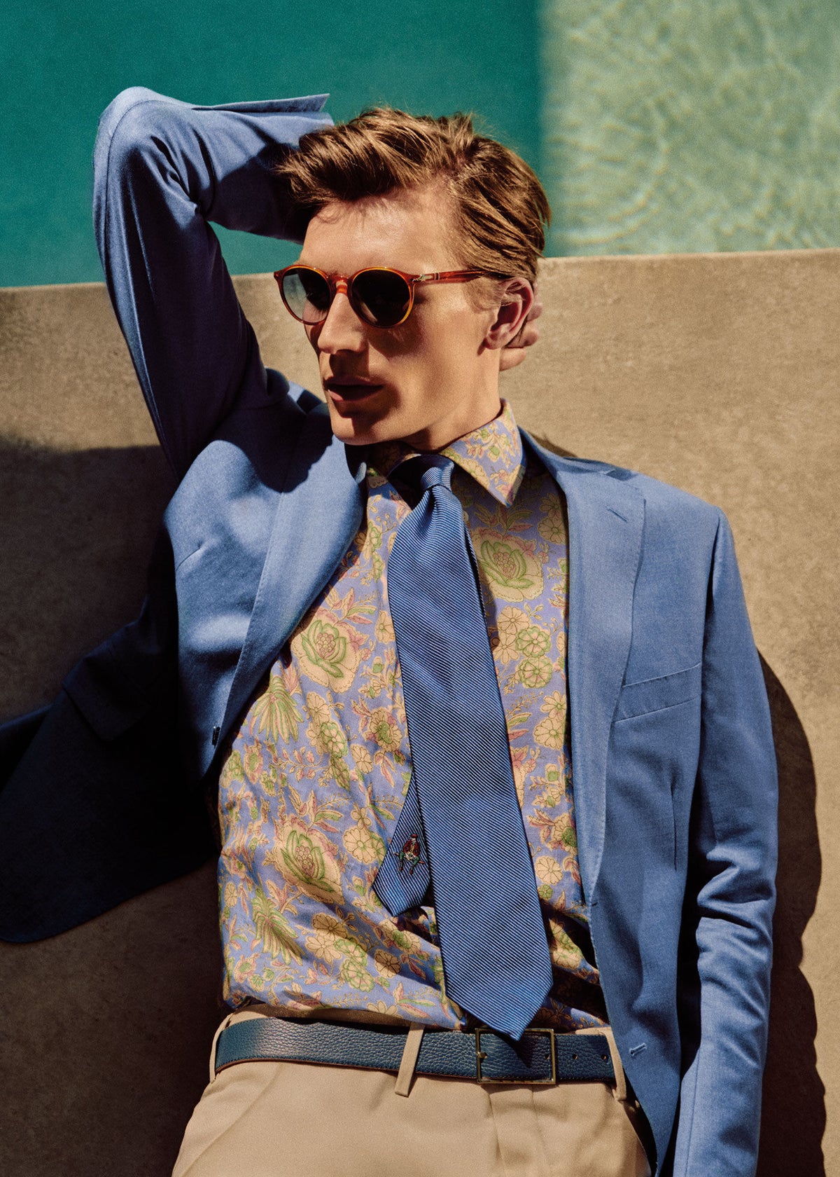 Solid Mogador Silk & Cotton Tie Black - Paul Stuart