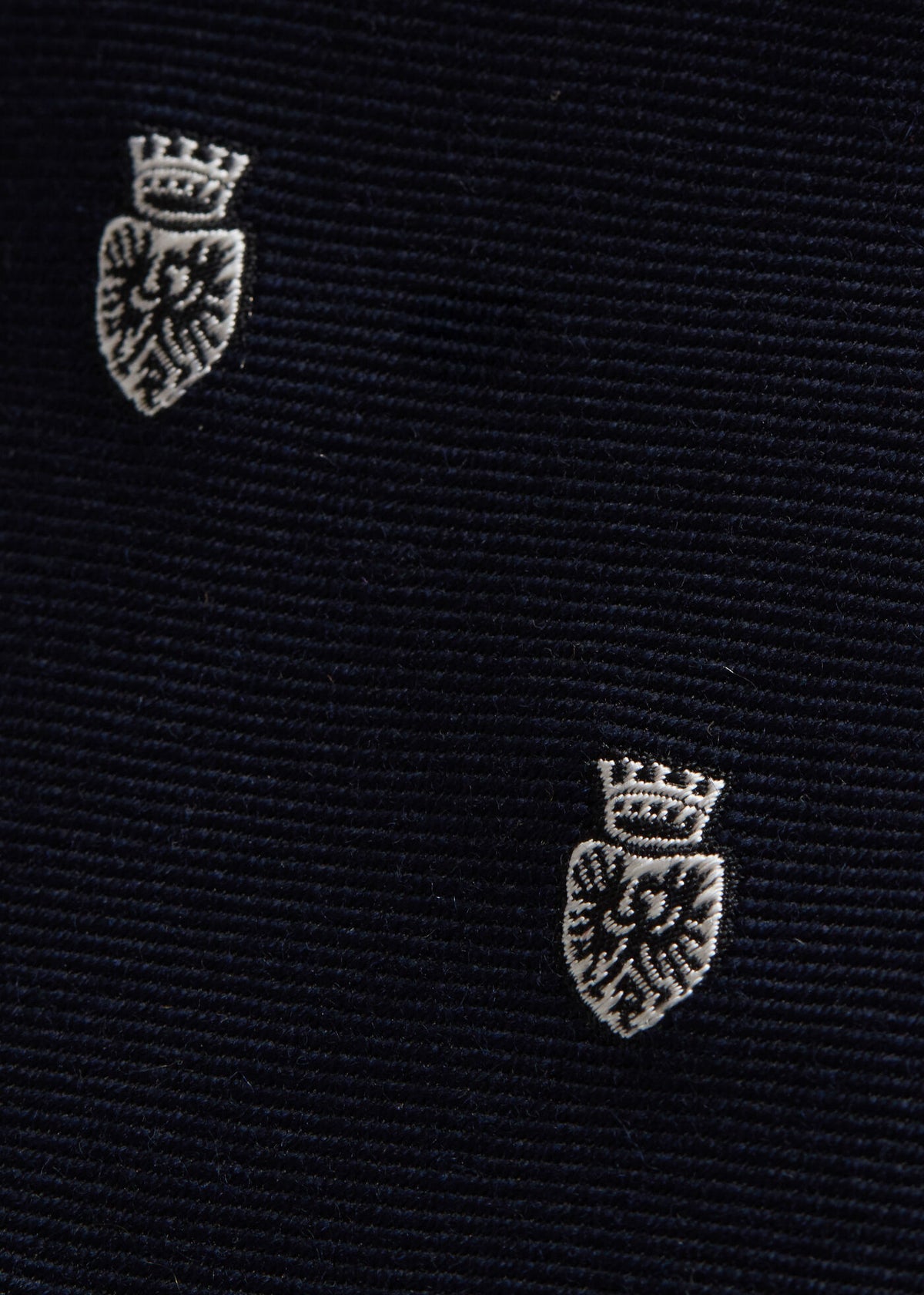 Wool & Silk Crest Tie Grey/Midnight - Paul Stuart