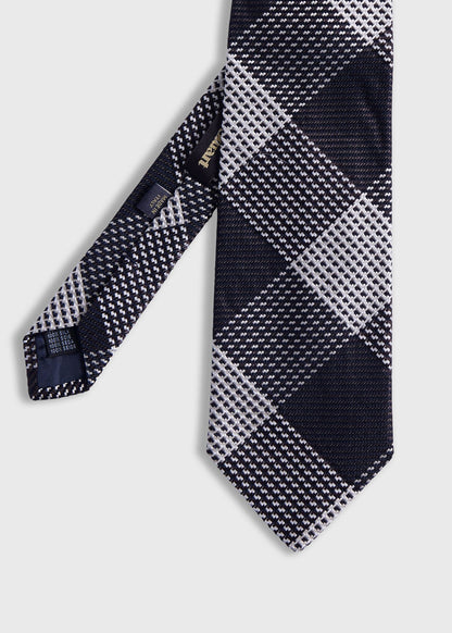 Woven Silk Patchwork Plaid Tie Brown - Paul Stuart