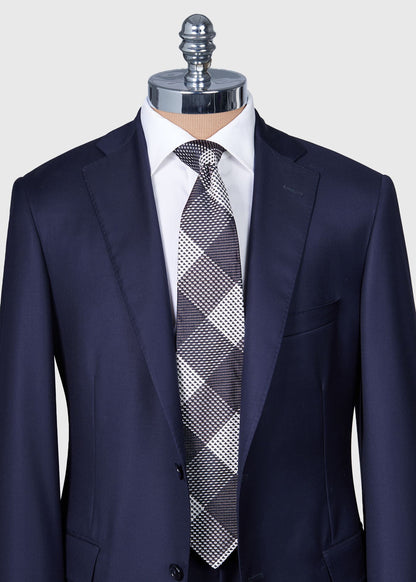 Woven Silk Patchwork Plaid Tie Brown - Paul Stuart