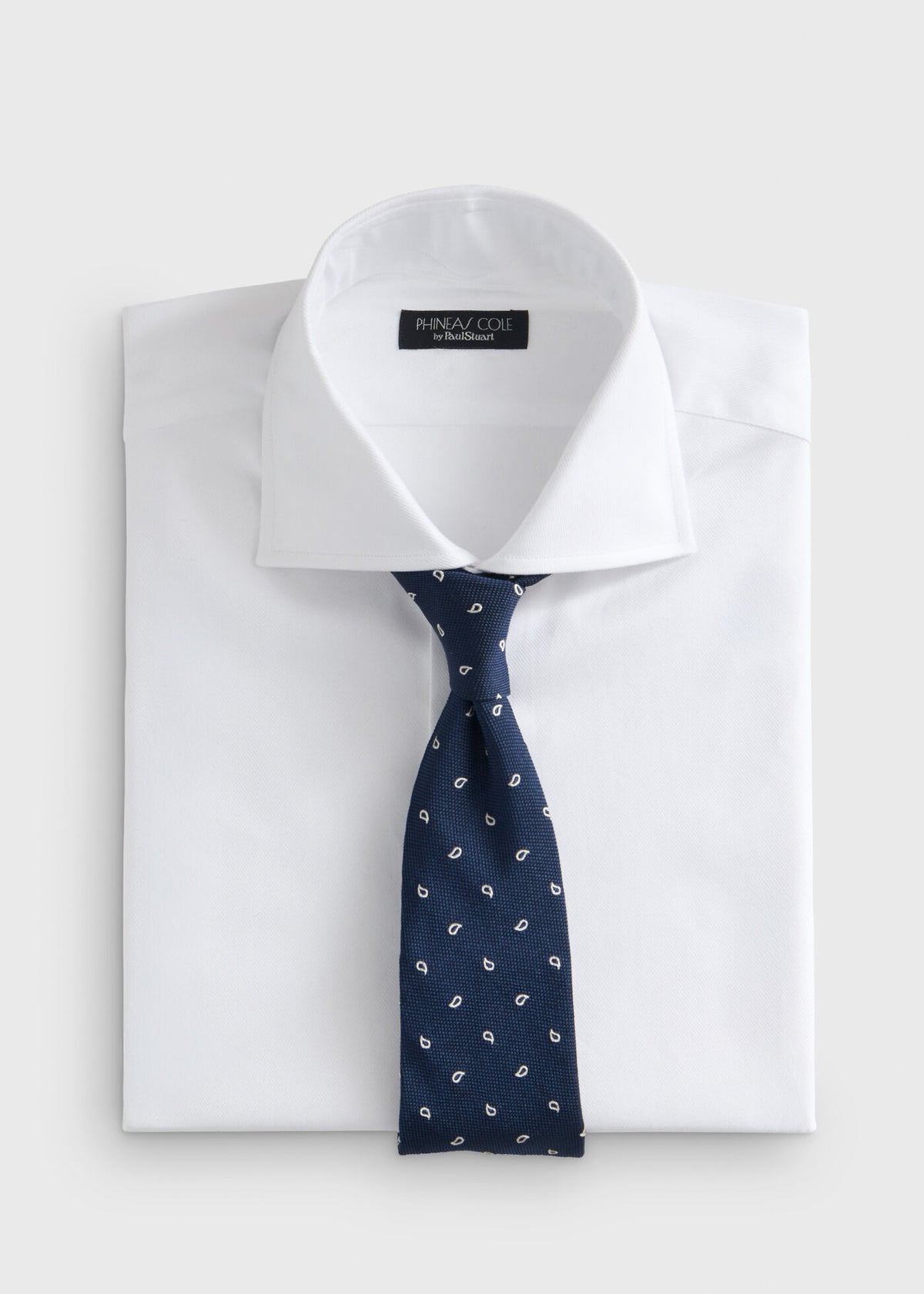 Mini Paisley Woven Silk Tie Navy - Paul Stuart