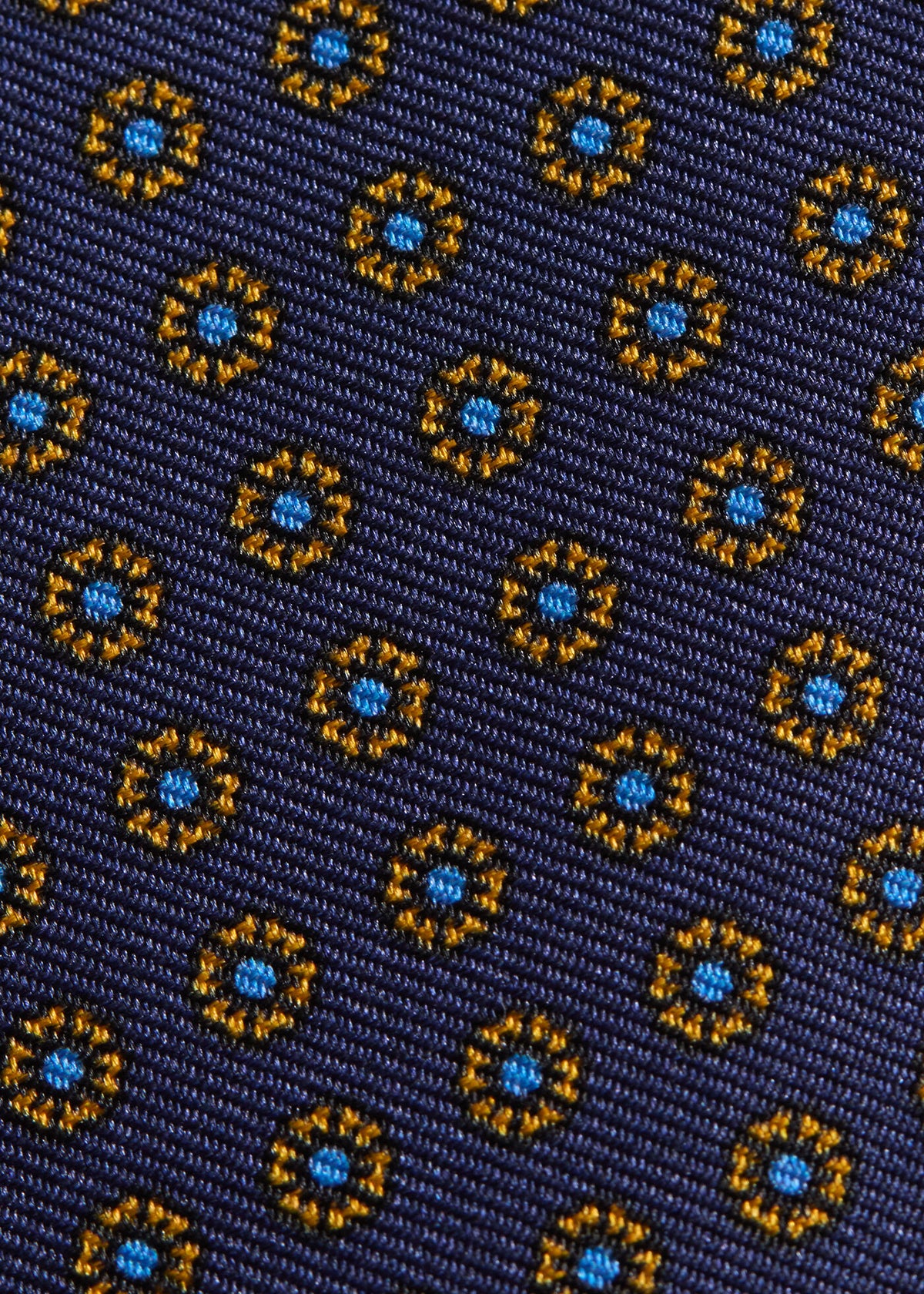 Micro Medallion Printed Silk Tie Burgundy - Paul Stuart