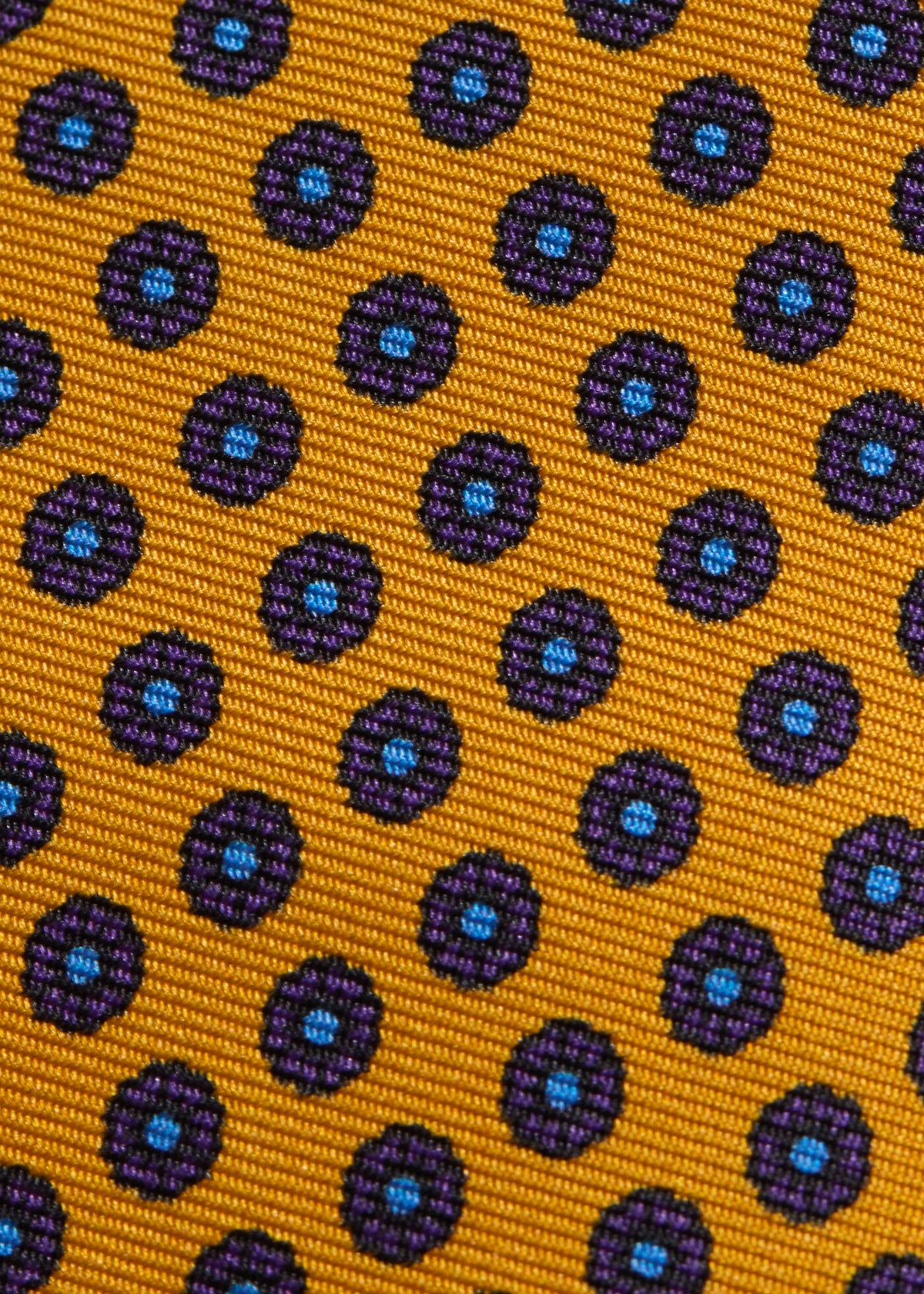 Micro Medallion Printed Silk Tie Burgundy - Paul Stuart
